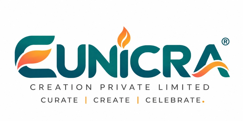EUNICRA Creation Private Limited Logo - Curate, Create, Celebrate